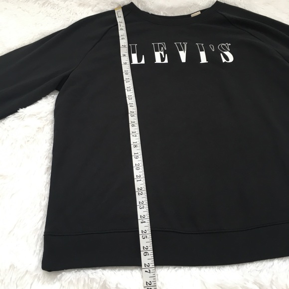 Levi’s Sweatshirt black Crewneck logo plus size basic - Picture 4 of 11